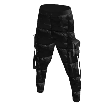 Black Puffy Cargo Pants