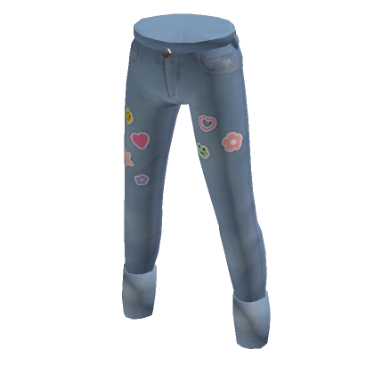 Mom Jeans with Stickers