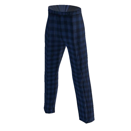 Oversized Blue Flannel Pants