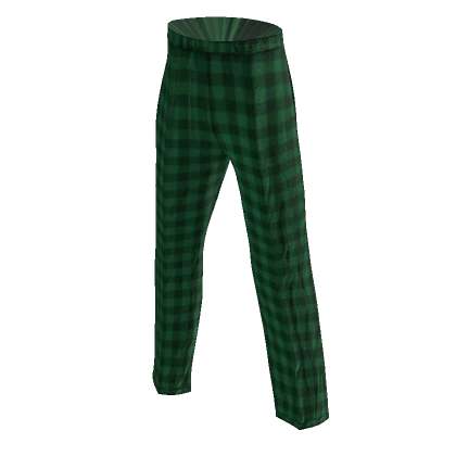 Oversized Green Flannel Pants