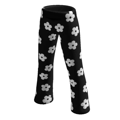 Black and White Flower Bellbottoms