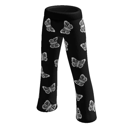 Black and White Butterfly Bellbottoms