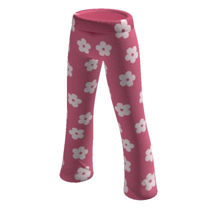 White and Pink Flower Bellbottoms