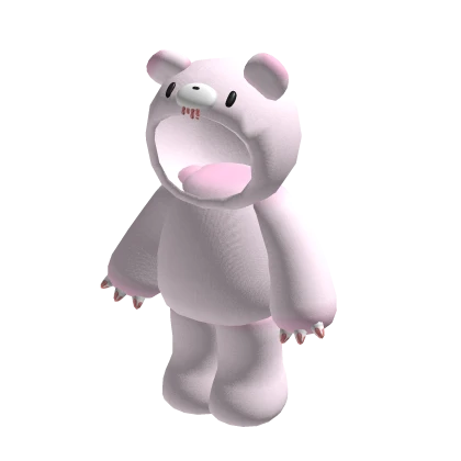 ꒰♡꒱ gloomy teddy bear onesie in pink