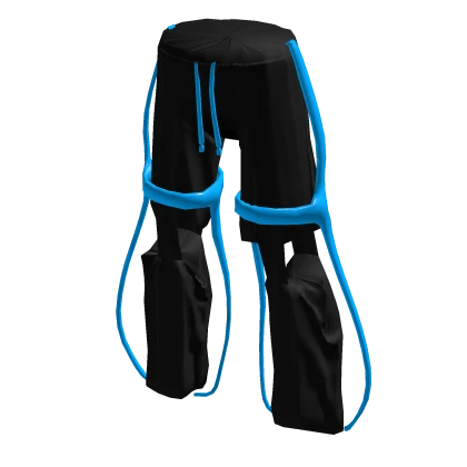 Jumpsuit Black - Pants -  Blue Straps