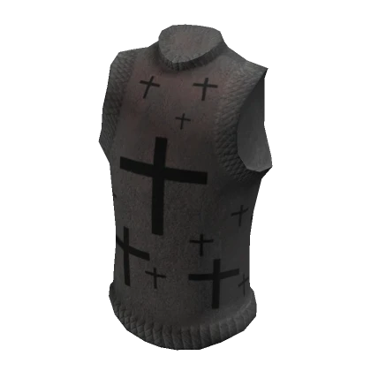 Y2K Chrome Cross Vest 