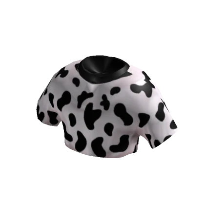 Cropped Cow Print Shirt