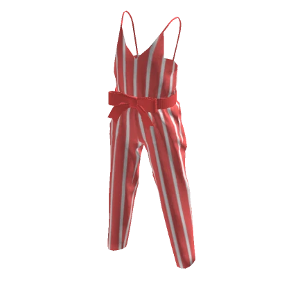 Stylish Overalls - Red Stripes