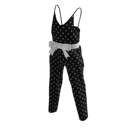 Stylish Overalls - Black Polka Dots