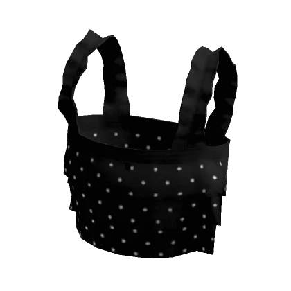 Ruffled Tank Top - Black Polka Dots