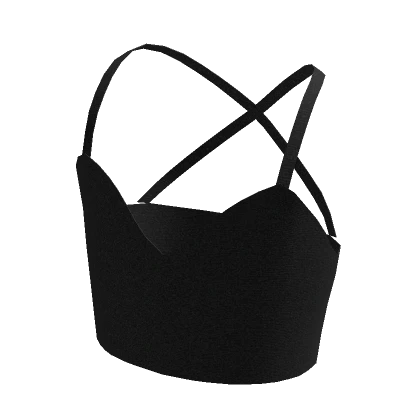 Corset Crop Top - Black