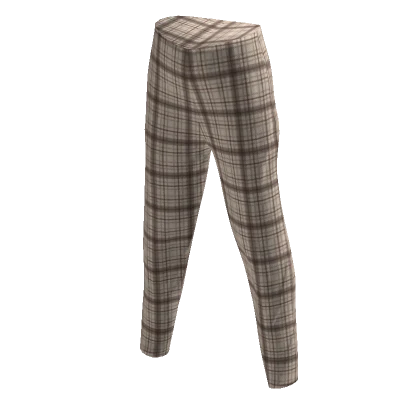 Detailed White Tartan Pants