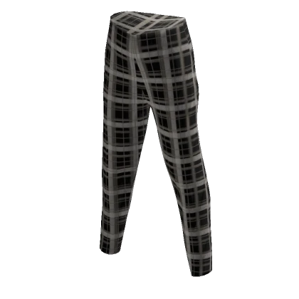 Detailed Black Tartan Pants