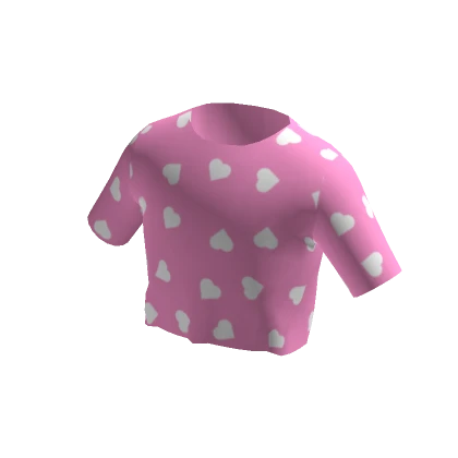 Pink Hearts Crop Top