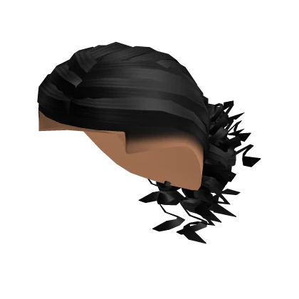 Black Curly Man Bun