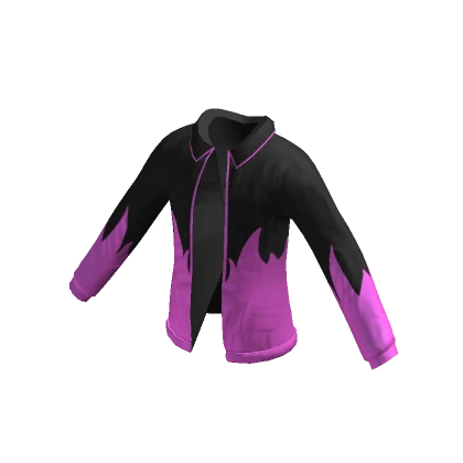 Black Jacket with Pink Flames