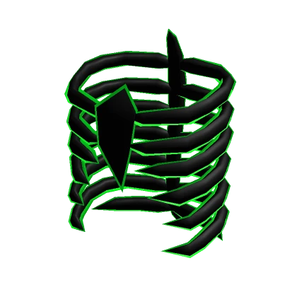 Dark Green Skeleton Ribcage