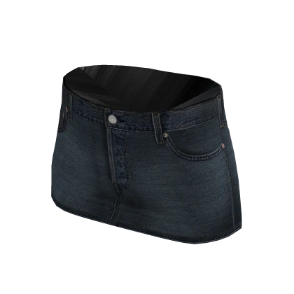 Blue Denim Mini Skirt