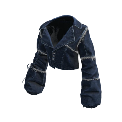 Dark Blue Oversized Y2K Denim Jacket 🫐