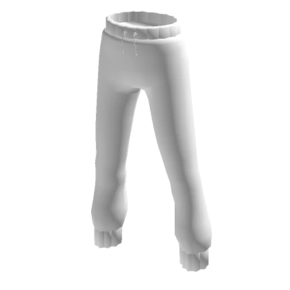 Shiny White Jogger Pants