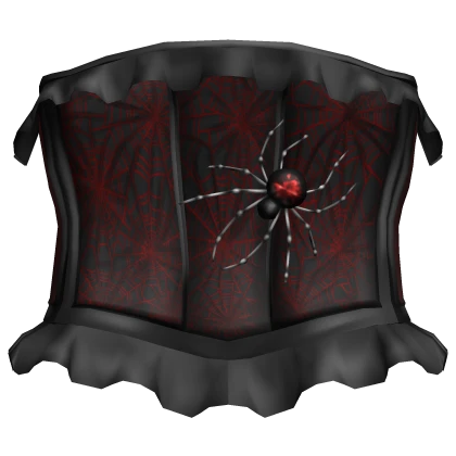 red gothic corset lace dark spider dress
