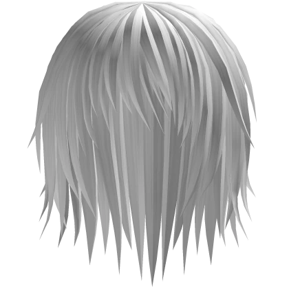messy emo scene white hair
