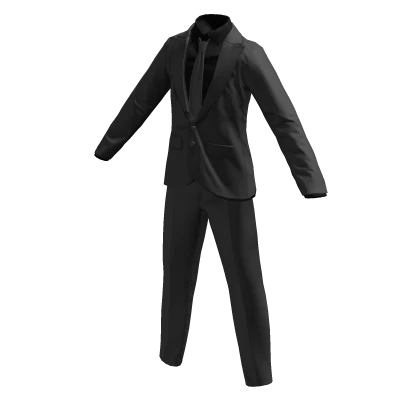 Grey & Black Suit w/ Grey Tie