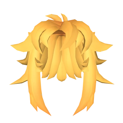 Blocky noob yellow short side tails hair
