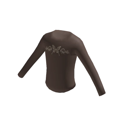 Brown Y2K Print Long Sleeve