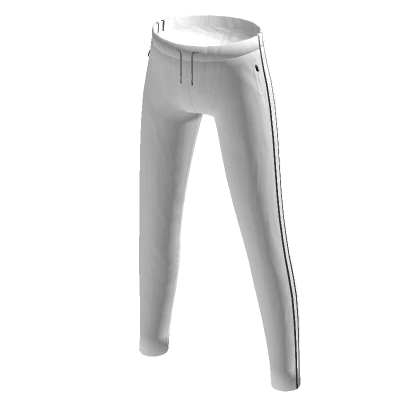 Two-Striped Sports Pants (White)