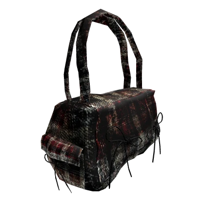 Plaid Duffle Bag w/ Bows