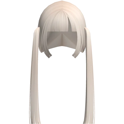 ☆ kawaii straight low pigtails blonde