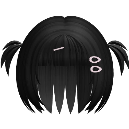 ♡ Black Cutecore Bob With Spikey Pigtails Hair