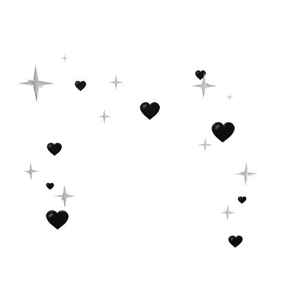 Star & Heart Confetti ♥ (WhiteBlack)