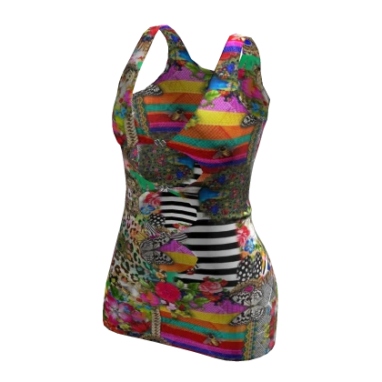 ⨾ 2000s Cutout Party Mini Graphic Dress