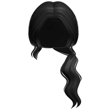 Long Baddie Wavy Side Pony (Black)