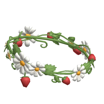 cottagecore igary mori kei strawberry flower crown