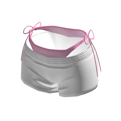 Whale Tail Summer Shorts W Pink Bikini Bottoms