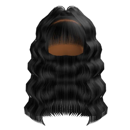 ⚜️• Crimped Half Up W/ Bangs (Black)