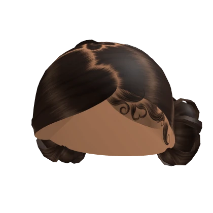 Heart Swoop with Braid in Brown