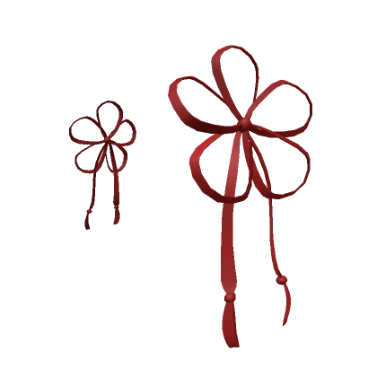 Cute Flower Sidebows ♥ (Red) 