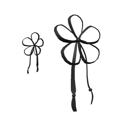 Cute Flower Sidebows ♥ (Black) 