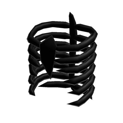 Dark Black Skeleton Ribcage