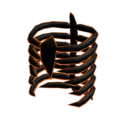 Dark Orange Skeleton Ribcage