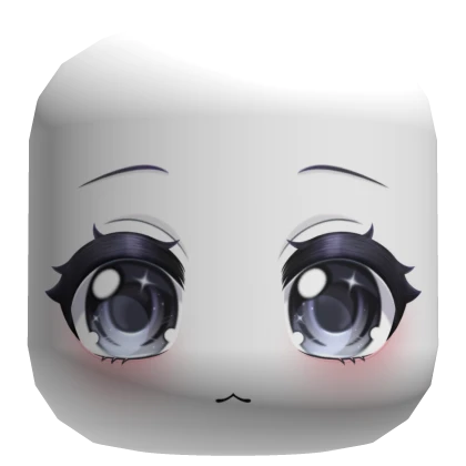 Cute Blue Eyes Face Mask White