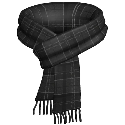 Plaid Scarf Black Snow Cozy Striped Knit 3.0