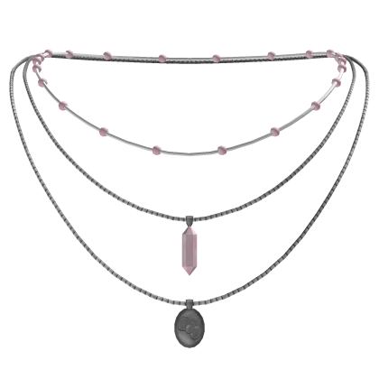 Layered Kawaii Beaded Bow Necklace