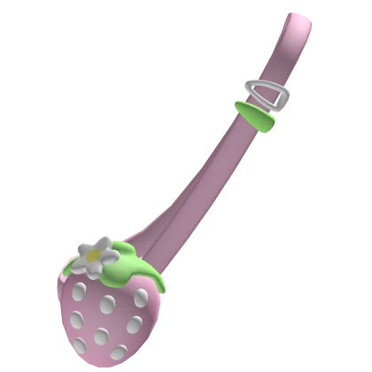 ♡ Strawberry Pink Bag with flower and clips♡