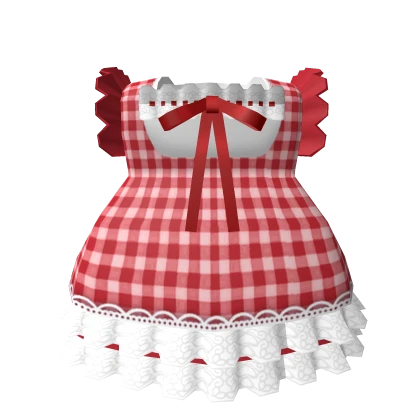 ❤3.0 Beautiful long red cottage dress