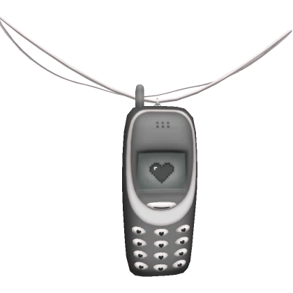 Y2K Phone Necklace - 1.0 black